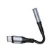 Перехідник USB-C M to 3.5mm F LS33 metal gray HOCO (6931474761163)