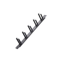 Кабельний організатор 19" 1U 5 кілець, корпус метал+пластик Voltronic (20027 / SG-CM003)