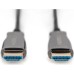 Кабель мультимедійний HDMI M to HDMI M 10m 4K AOC hybrid-fiber black Digitus (AK-330125-100-S)