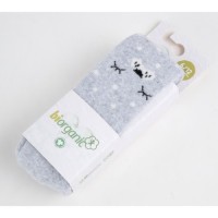 Колготки дитячі Bibaby махрові в горошок (68415-62-gray)