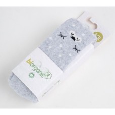 Колготки дитячі Bibaby махрові в горошок (68415-62-gray)