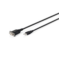 Кабель для передачі даних USB 2.0 AM to COM 1.8m DB9 RS232 FT232RNL black Digitus (DA-70172)