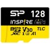 Карта пам'яті Silicon Power 128GB microSDXC class 10 UHS-I U3 V30 A1 Inspire (SP128GBSTXLV3V1NSP)
