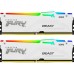 Модуль пам'яті для комп'ютера DDR5 32GB (2x16GB) 6000 MHz Beast RGB EXPO White Kingston Fury (ex.HyperX) (KF560C36BWE2AK2-32)
