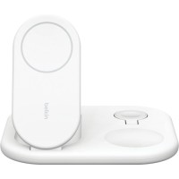 Зарядний пристрій Belkin 3in1 Magnetic Foldable iPhone/Watch/AirPods Qi2 15W white (WIZ029VFWH)