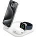 Зарядний пристрій Belkin 3in1 Magnetic Foldable iPhone/Watch/AirPods Qi2 15W white (WIZ029VFWH)