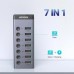 Концентратор Ugreen USB 3.0 to 7xUSB 3.0 with power supply CM481 gray (90307)