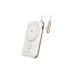 Батарея універсальна Choetech Magnetic Wireless 10000mAh 20W, PD, Qi-15W, USB-C In/Out, buid-in cabel, White (B735-CCWH)