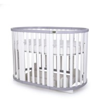 Ліжечко Angelo трансформер 7-в-1 (біло-сірий) (13001)