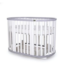 Ліжечко Angelo трансформер 7-в-1 (біло-сірий) (13001)