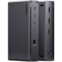 Концентратор Ugreen Thunderbolt 4 to 3xTh.4/3xUSBA 3.2/RJ45 Gigabit/140W ARevodok Max 8-in-1 U708 (25053EU)