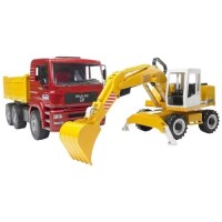 Спецтехніка Bruder Вантажівка МАN TGA та екскаватор Liebherr 1:16 (02751)