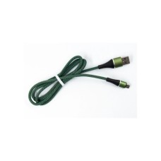 Дата кабель USB 2.0 AM to Micro 5P 1.0m fabric green Dengos (NTK-M-MT-JEANS)