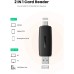 Зчитувач флеш-карт Ugreen USB-C + USB to TF/SD 3.0 CM304 black (80191)