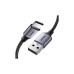 Дата кабель USB 2.0 AM to USB-C 0.25m 3A aluminum braid nickel plating black Ugreen (60124)