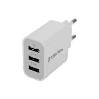 Зарядний пристрій ColorWay 3USB 3.1A white OEM (OEM_CW-CHS003-WT)