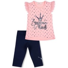 Набір дитячого одягу Breeze з коронкою з паєток (10133-98G-peach)
