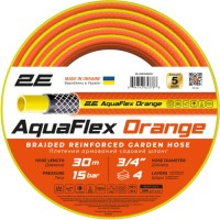Шланг для поливу 2E AquaFlex Orange 3/4", 30м, 4 шари, 20бар, -10+60°C (2E-GHE34OE30)