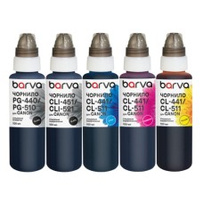 Чорнило Barva Canon PGI-520PGBK pigm + CLI-521BK/C/M/Y 5x100 мл special (CPGI520-100-2MP)
