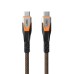 Дата кабель USB-C to USB-C 0.75m v3.2 240W Rugged double braided nylon black+orange UAG (9B4415114097)