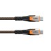 Дата кабель USB-C to USB-C 0.75m v3.2 240W Rugged double braided nylon black+orange UAG (9B4415114097)
