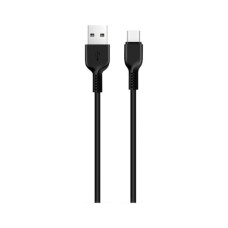 Дата кабель USB 2.0 AM to USB-C 1.0m 3A PVC X20 black HOCO (6957531068846)