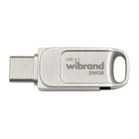 USB флеш накопичувач Wibrand 256GB Bee Silver USB 3.2/Type-C (WI3.2TC/BE256TC039S)