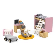 Ігровий набір Viga Toys Дерев'яні меблі для ляльок PolarB Дитяча кімната (44036)
