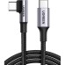 Дата кабель USB-C 2.0 to USB-C 3.0m 90° corner US334 black Ugreen (20583)