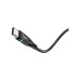 Дата кабель USB 2.0 AM to USB-C 1.2m 3A nylon aluminum with light indicator U93 black HOCO (6931474732170)