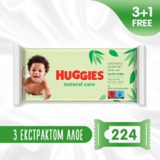 Дитячі вологі серветки Huggies Natural Care 56 х 4 шт (5029053550183)