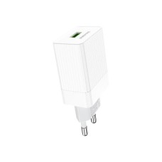 Зарядний пристрій BOROFONE BA47A Mighty speed single port QC3.0 3A + Type-C cable White (BA47AW)