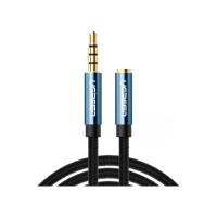 Кабель мультимедійний 3.5mm M to 3.5mm F 1.5m AV118 blue Ugreen (40674)