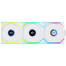 Кулер до корпусу Lian Li UNI Fan SL WIRELESS LCD 120-3, White (G99.12SLLCD1W3W.00)