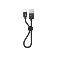 Дата кабель USB 2.0 AM to USB-C 0.25m 3A nylon X35 black HOCO (6931474707451)