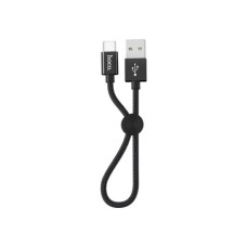 Дата кабель USB 2.0 AM to USB-C 0.25m 3A nylon X35 black HOCO (6931474707451)