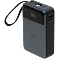 Батарея універсальна Vinga 20000 mAh 65W Display USB-C Cable Grey (VPBB2065C)