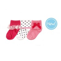 Шкарпетки Luvable Friends 3 пари для дівчаток, рожеві (23150.12-24)