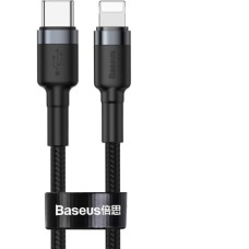 Дата кабель USB-C to Lightning 1.0m 18W 2.1A Cafule Black-Grey Baseus (CATLKLF-G1)