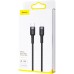 Дата кабель USB-C to Lightning 1.0m 18W 2.1A Cafule Black-Grey Baseus (CATLKLF-G1)