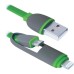 Дата кабель USB10-03BP USB - Micro USB/Lightning, green, 1m Defender (87489)