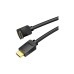 Кабель мультимедійний HDMI M to HDMI M 1.5m 90° corner black Vention (AAQBG)