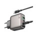 Зарядний пристрій BOROFONE BAS56A Absolute 2xUSB-C + 1xUSB-A PD45W + cable USB-C to USB-C Black (6941991116278)