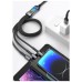 Дата кабель USB 2.0 AM to Lightning + Micro 5P + USB-C 1.2m 100W nylon black XoKo (SC-3100)