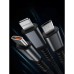 Дата кабель USB 2.0 AM to Lightning + Micro 5P + USB-C 1.2m 100W nylon black XoKo (SC-3100)