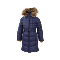 Пальто дитяче Huppa YASMINE 12020055 темно-синій 134 (4741468561103)