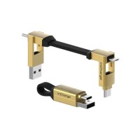Дата кабель 6in1 inCharge 6 - 0.06m gold Rolling Square (SIX03R)