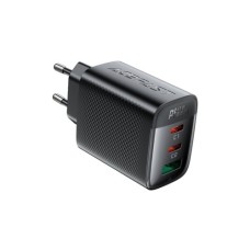 Зарядний пристрій Acefast 2xUSB-C + 1xUSB 67W GaN black (6974316284048)