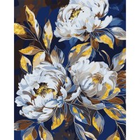 Картина по номерам Santi Півонії у сяйві золота, 40*50см, паталь (955283)