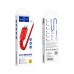 Дата кабель USB 2.0 AM to Lightning 1.0m 2.4A nylon X59 red HOCO (6931474744876)